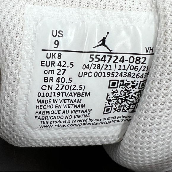 Air Jordan 1 Mid 'College Grey / Linen' Mens sz 9 - Picture 10 of 12